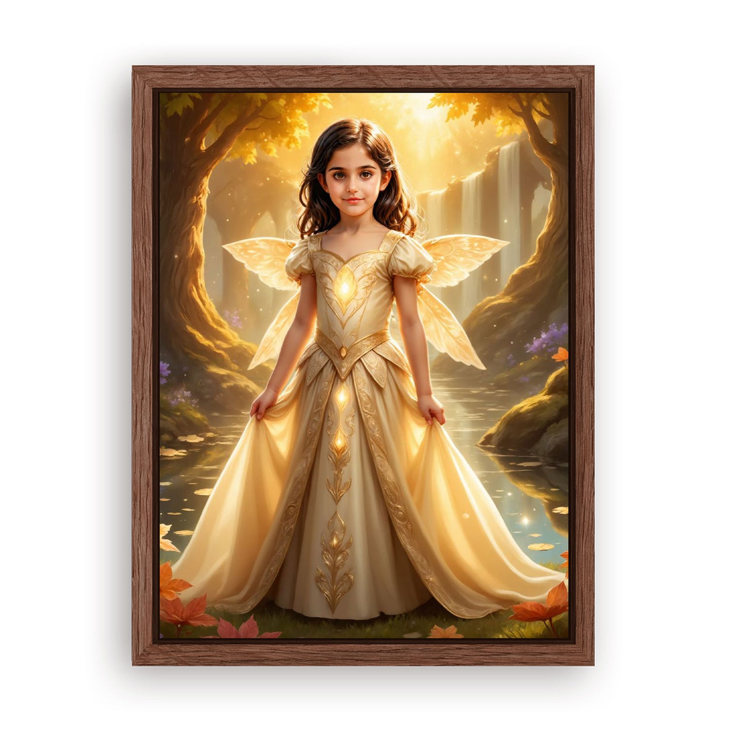 Save 33% When You Add A Frame To Your 18x24 'The Autumn Fairy Princess' Canvas Now