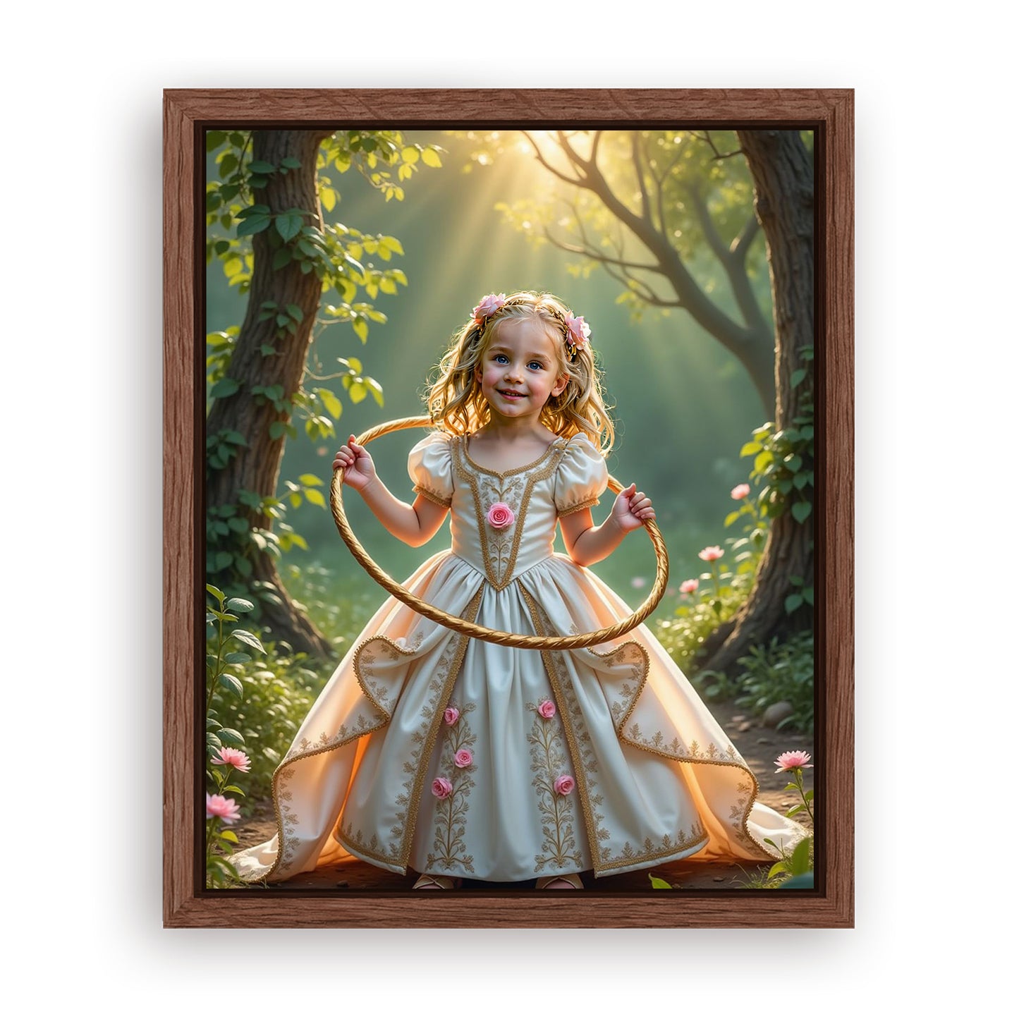 Save 33% When You Add A Frame To Your 16x20 'The Playful Princess' Canvas Now