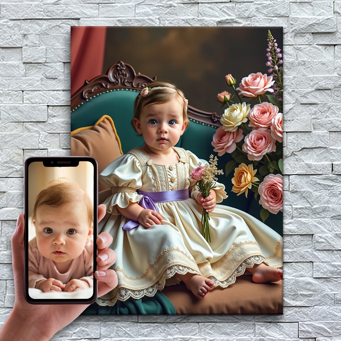 La Pequeña Niña con Flores