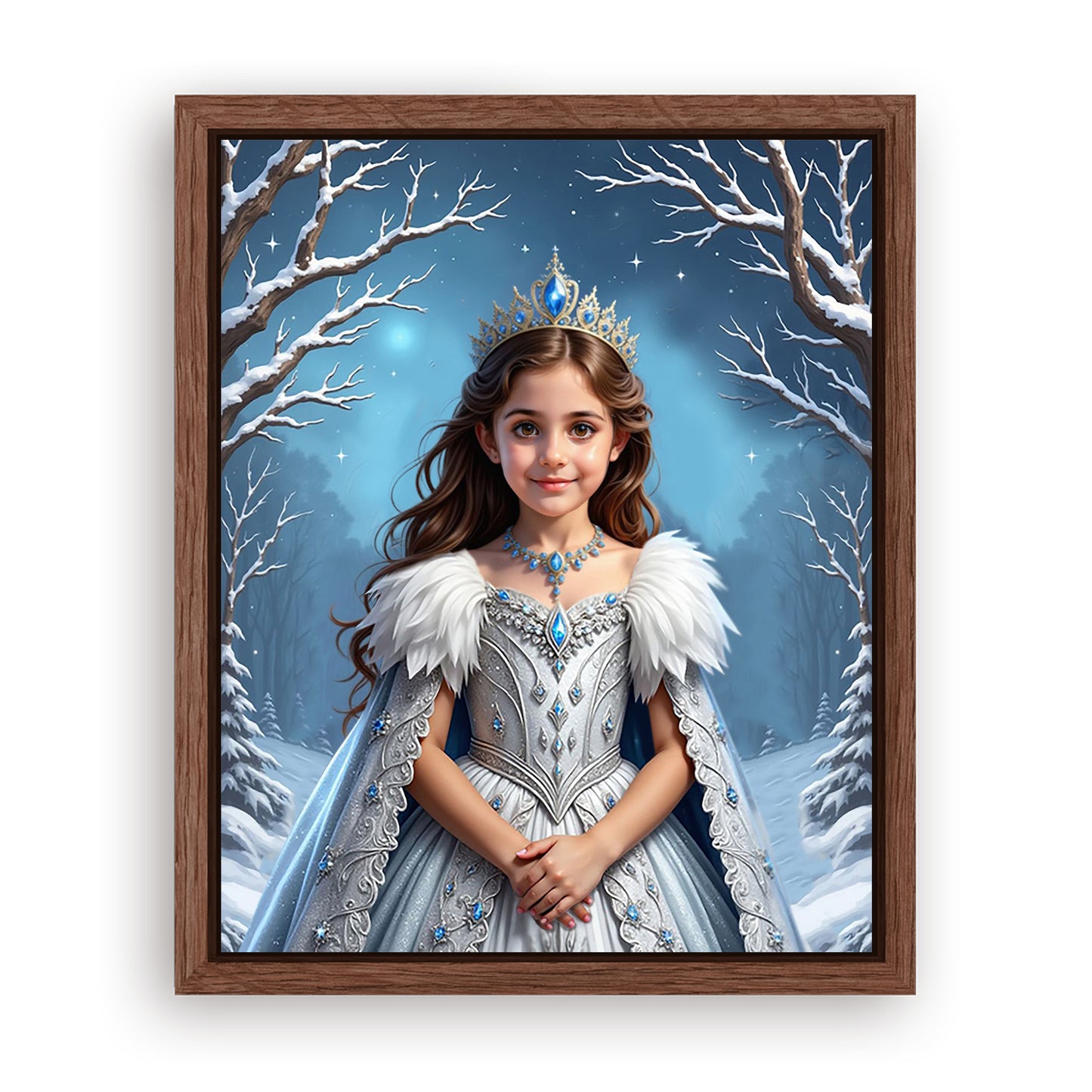 Save 33% When You Add A Frame To Your 16x20 'The Winter Queen' Canvas Now
