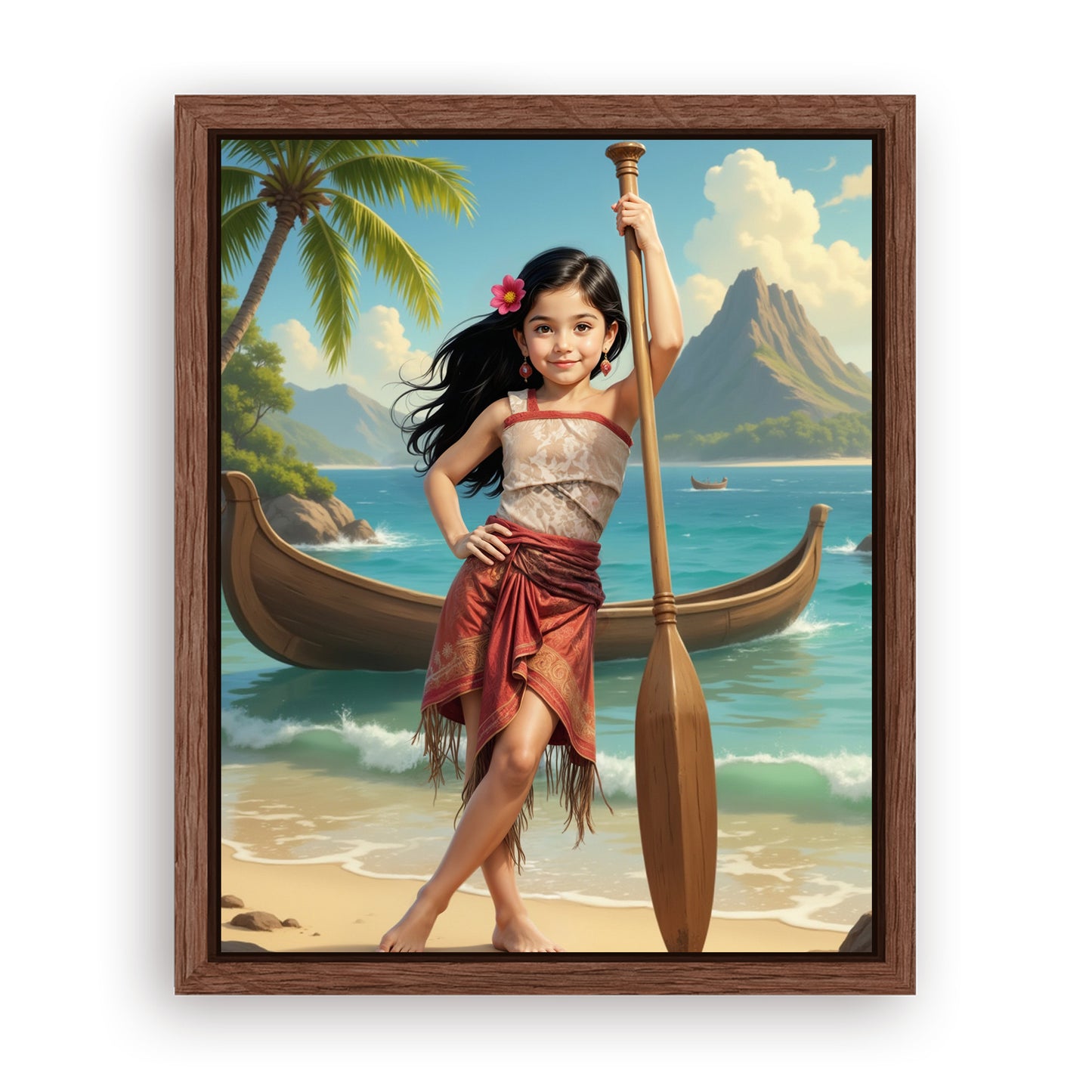 Save 33% When You Add A Frame To Your 10x08 'The Island Princess' Canvas Now