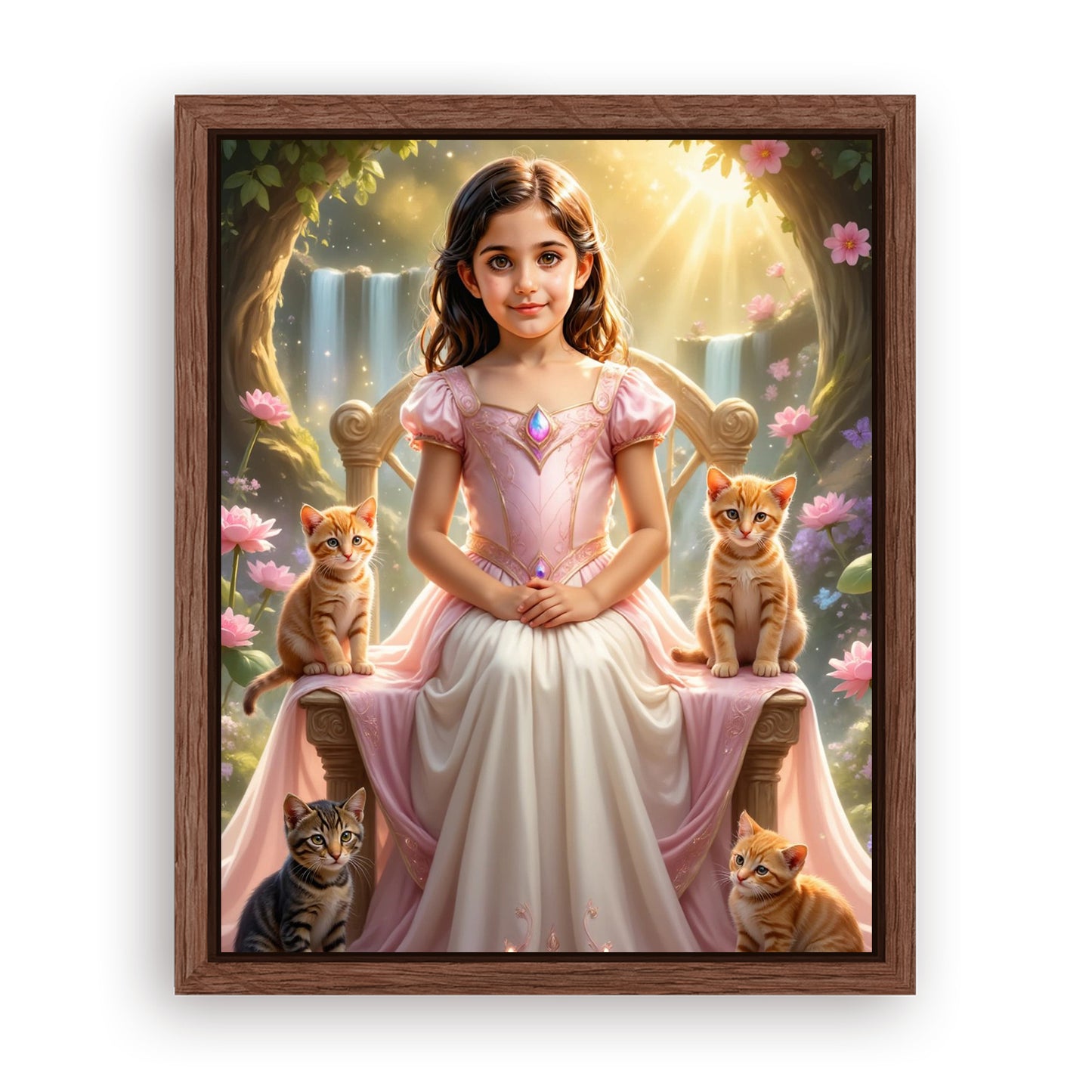 Save 33% When You Add A Frame To Your 16x20 'The Kitty Princess' Canvas Now