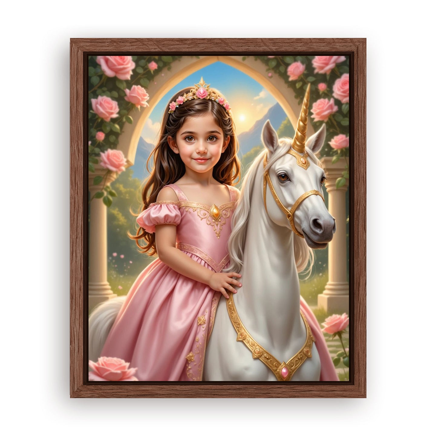 Save 33% When You Add A Frame To Your 10x08 'The Baby Unicorn Princess' Canvas Now