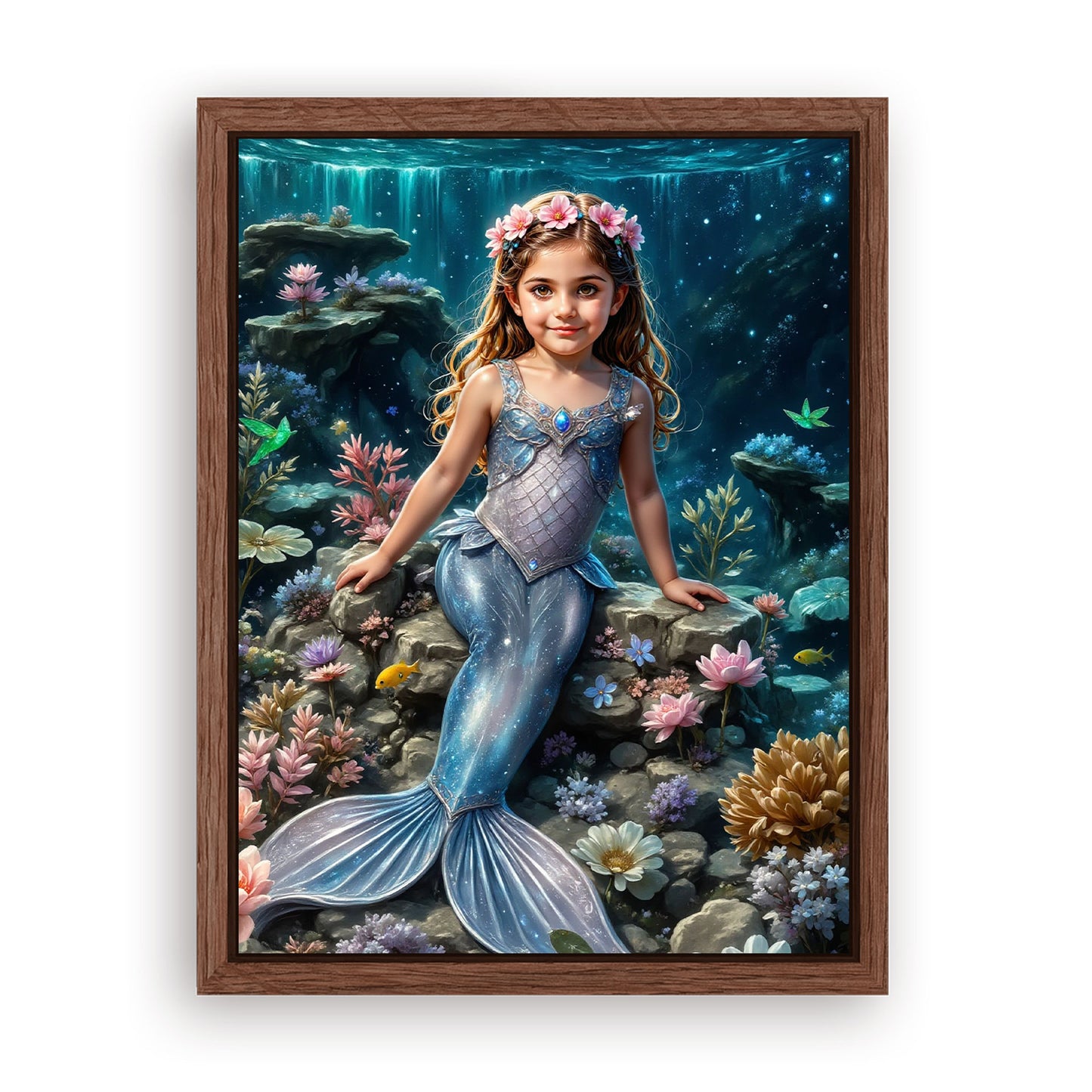 Save 33% When You Add A Frame To Your 18x24 'The Coral Princess' Canvas Now