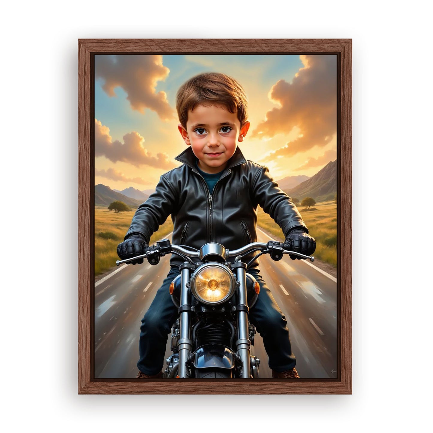 Make Your 12x16 Inches 'Biker' Canvas Even More Special, Add a Beautiful Premium Frame & Make It Truly Gift-Ready!