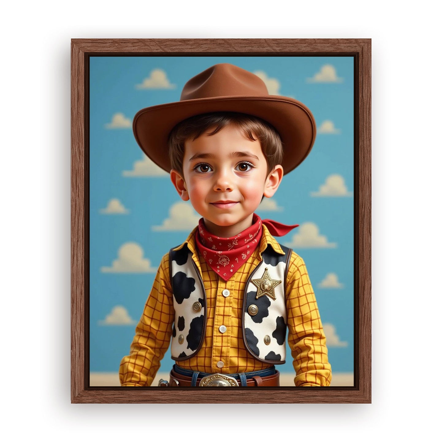 Save 33% When You Add A Frame To Your 10x08 'The Wild West Kid' Canvas Now