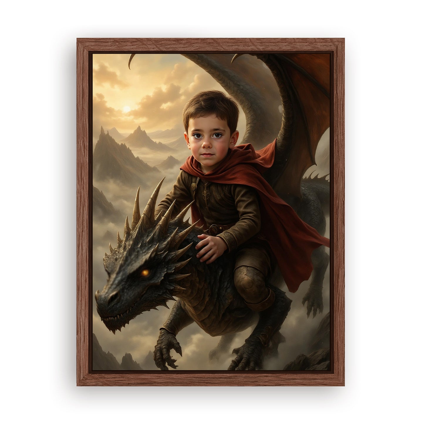 Save 33% When You Add A Frame To Your 18x24 'The Dragon Rider' Canvas Now