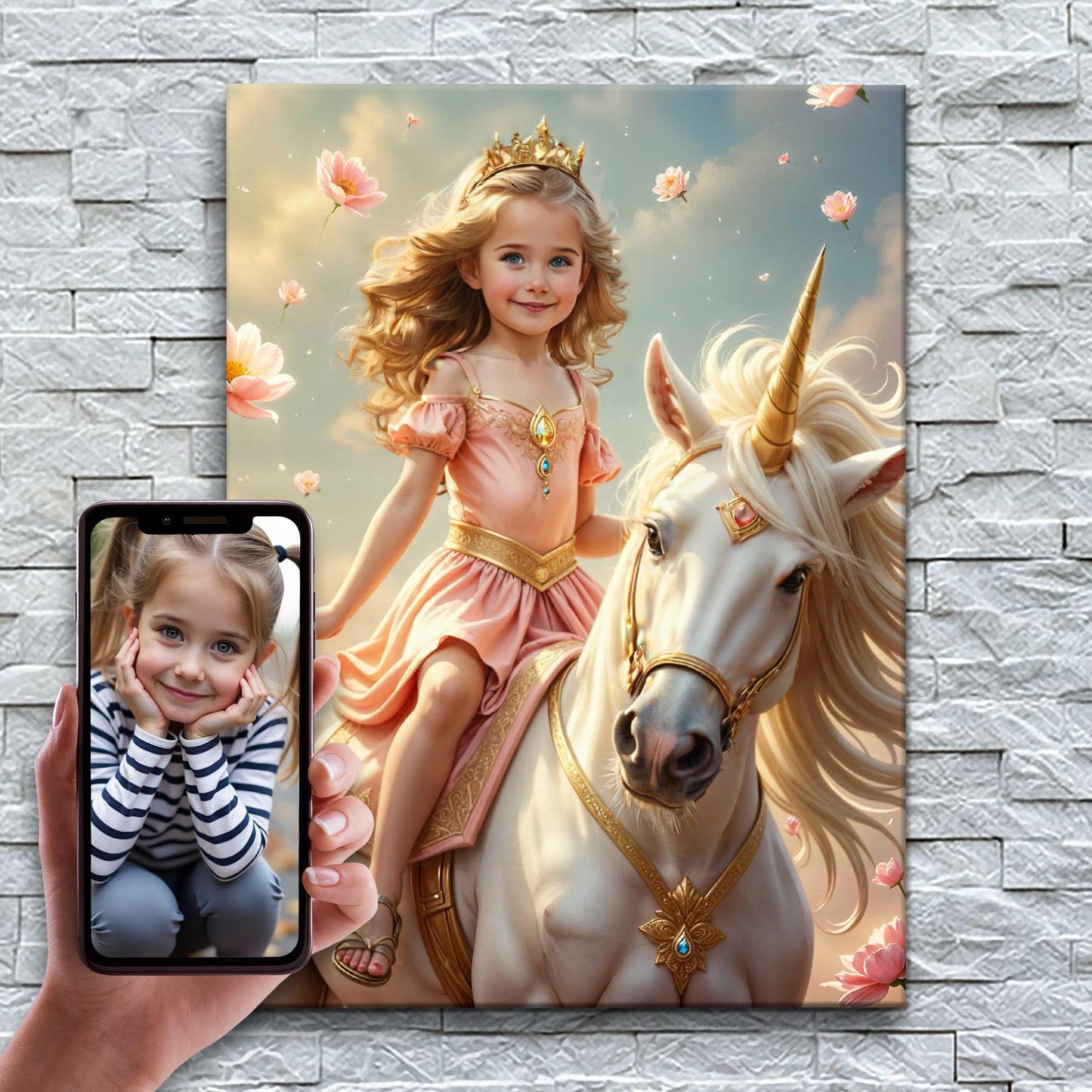 La princesse des pétales dorés et sa licorne