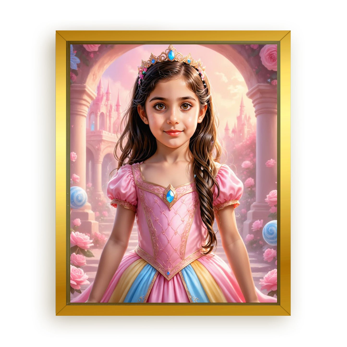 Save 33% When You Add A Frame To Your 16x20 'The Candyland Princess' Canvas Now