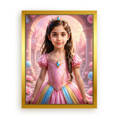 Make Your 12x16 Inches 'The Candyland Princess' Canvas Even More Special, Add a Beautiful Premium Frame & Make It Truly Gift-Ready!