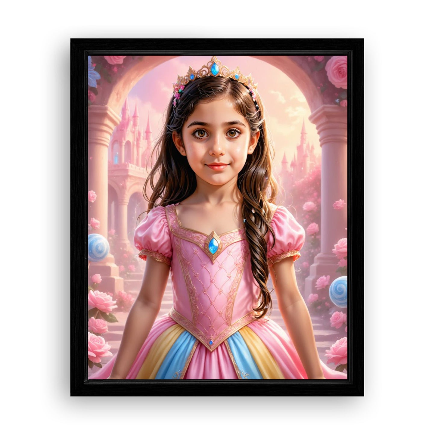Save 33% When You Add A Frame To Your 10x08 'The Candyland Princess' Canvas Now