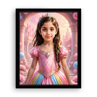 Save 33% When You Add A Frame To Your 10x08 'The Candyland Princess' Canvas Now
