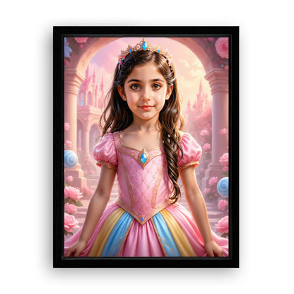 Make Your 12x16 Inches 'The Candyland Princess' Canvas Even More Special, Add a Beautiful Premium Frame & Make It Truly Gift-Ready!