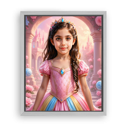 Save 33% When You Add A Frame To Your 10x08 'The Candyland Princess' Canvas Now