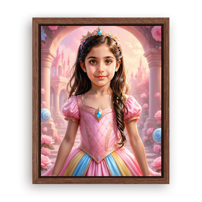 Save 33% When You Add A Frame To Your 16x20 'The Candyland Princess' Canvas Now