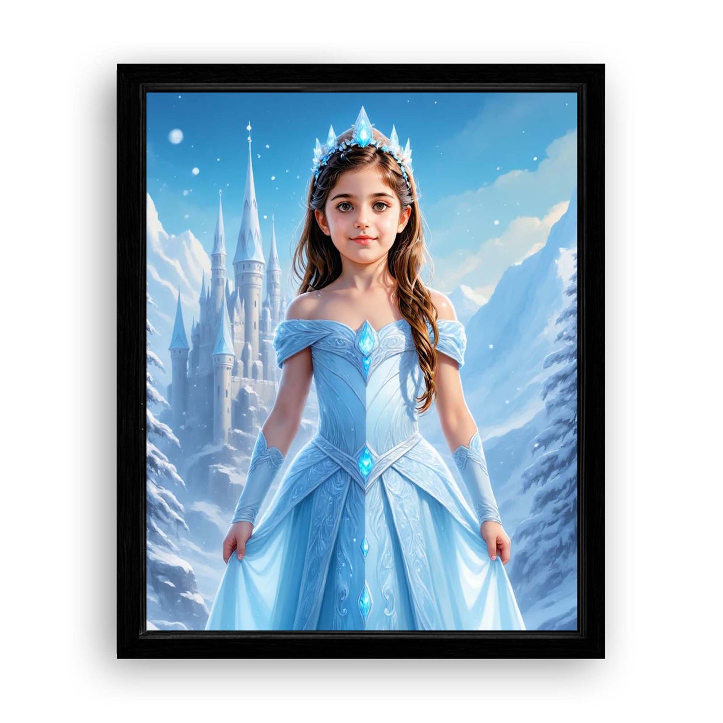 Make Your 10x08 Inches 'The Ice Princess' Canvas Even More Special, Add a Beautiful Premium Frame & Make It Truly Gift-Ready!