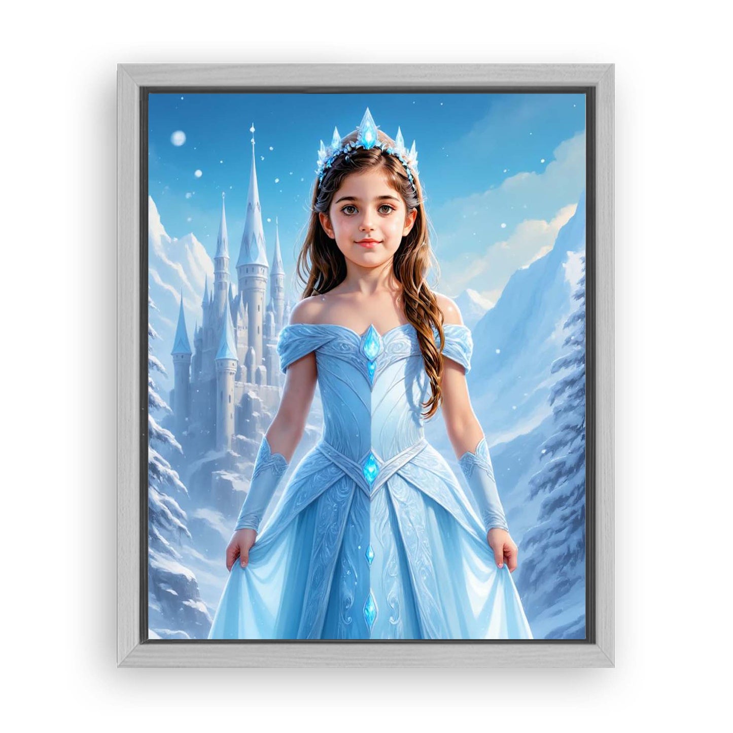 Make Your 10x08 Inches 'The Ice Princess' Canvas Even More Special, Add a Beautiful Premium Frame & Make It Truly Gift-Ready!