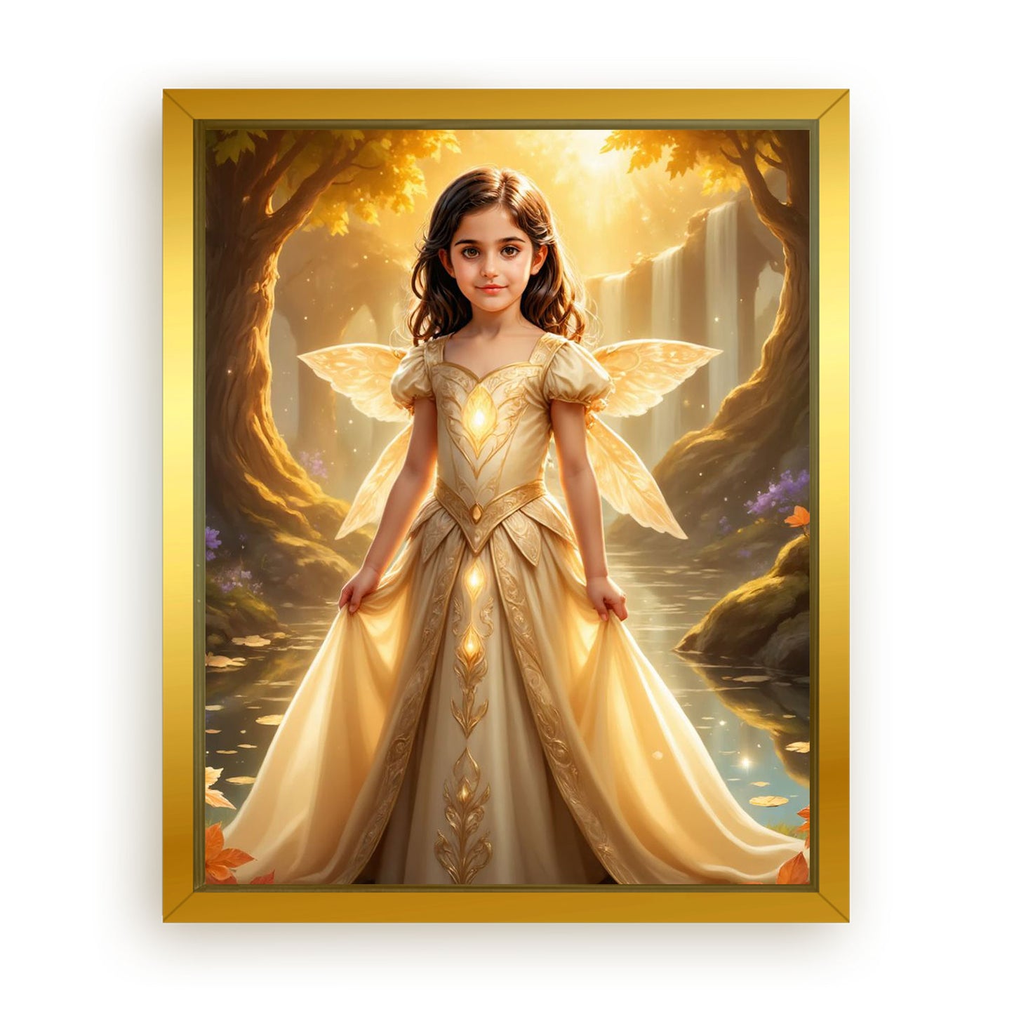Save 33% When You Add A Frame To Your 10x08 'The Autumn Fairy Princess' Canvas Now