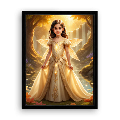 Save 33% When You Add A Frame To Your 12x16 'The Autumn Fairy Princess' Canvas Now