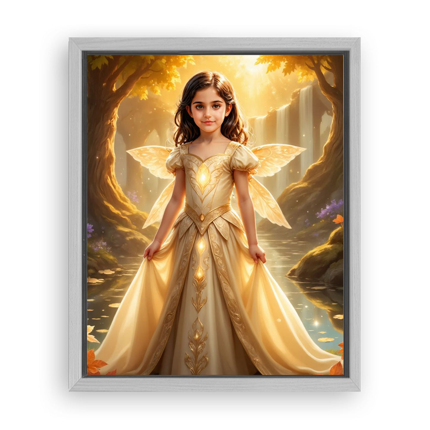 Save 33% When You Add A Frame To Your 10x08 'The Autumn Fairy Princess' Canvas Now