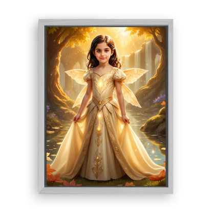 Save 33% When You Add A Frame To Your 12x16 'The Autumn Fairy Princess' Canvas Now
