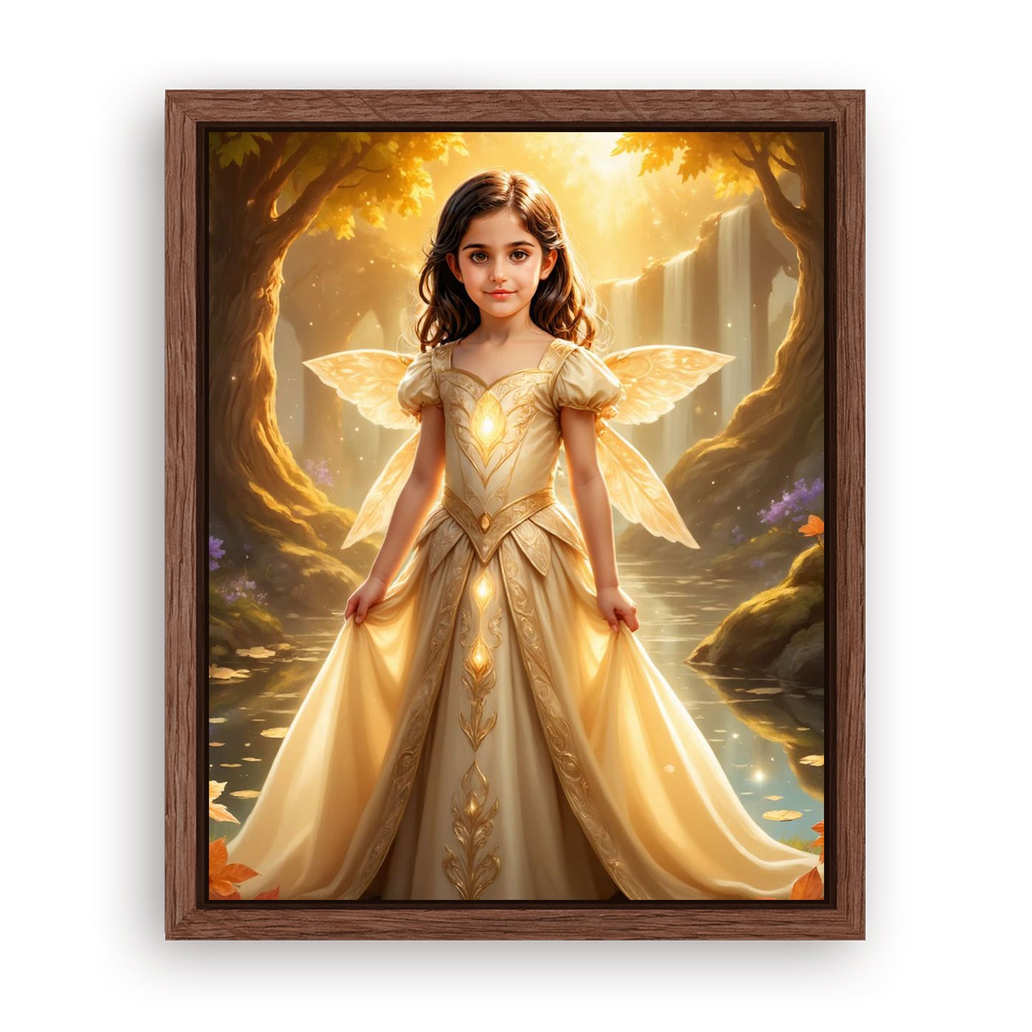 Save 33% When You Add A Frame To Your 10x08 'The Autumn Fairy Princess' Canvas Now