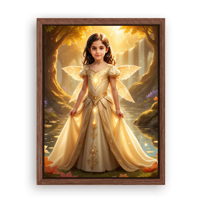Save 33% When You Add A Frame To Your 18x24 'The Autumn Fairy Princess' Canvas Now