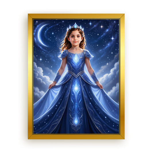 Save 33% When You Add A Frame To Your 12x16 'The Star Galaxy Princess' Canvas Now