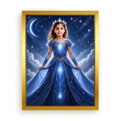 Save 33% When You Add A Frame To Your 18x24 'The Star Galaxy Princess' Canvas Now