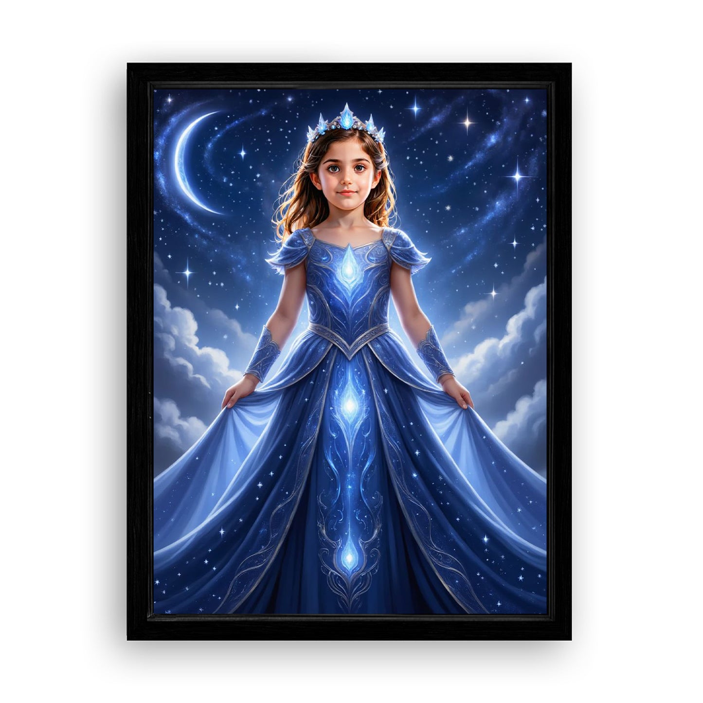 Save 33% When You Add A Frame To Your 12x16 'The Star Galaxy Princess' Canvas Now