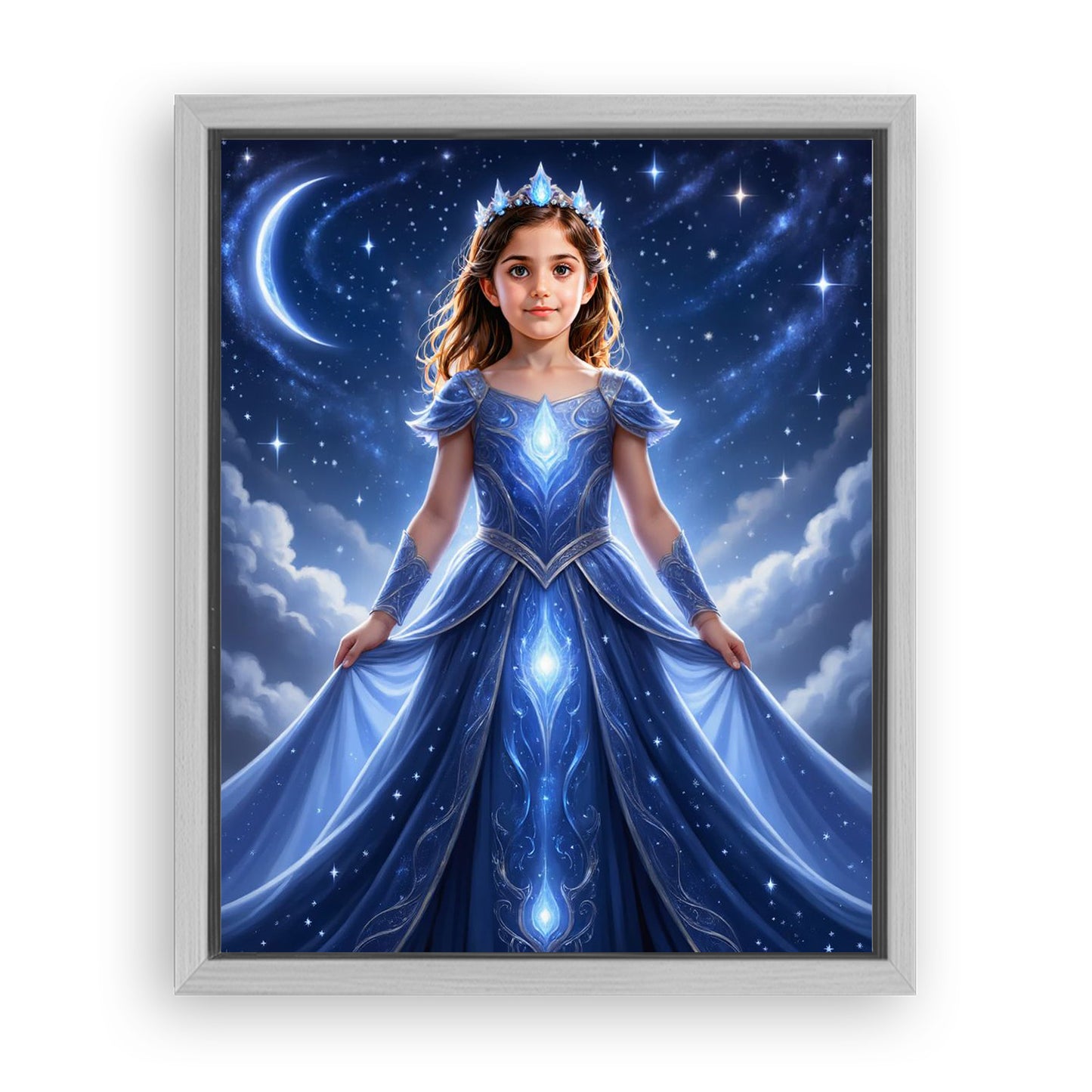 Make Your 10x08 Inches 'The Star Galaxy Princess' Canvas Even More Special, Add a Beautiful Premium Frame & Make It Truly Gift-Ready!
