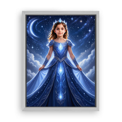 Save 33% When You Add A Frame To Your 18x24 'The Star Galaxy Princess' Canvas Now