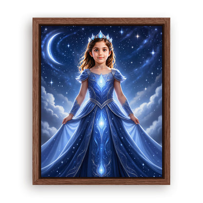 Make Your 10x08 Inches 'The Star Galaxy Princess' Canvas Even More Special, Add a Beautiful Premium Frame & Make It Truly Gift-Ready!