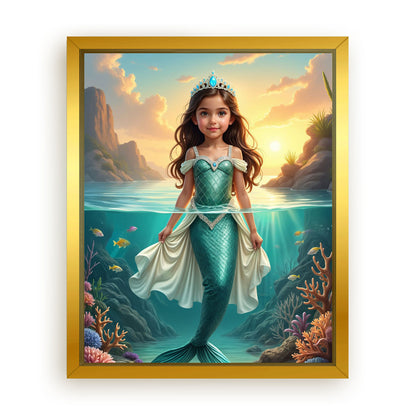 Save 33% When You Add A Frame To Your 16x20 'The Mermaid' Canvas Now