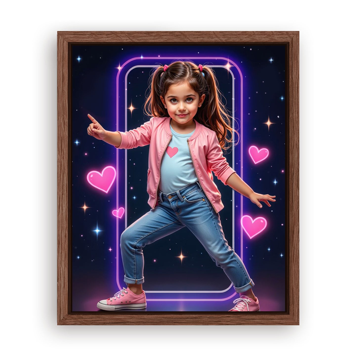 Save 33% When You Add A Frame To Your 10x08 'The TikTok Dancer' Canvas Now