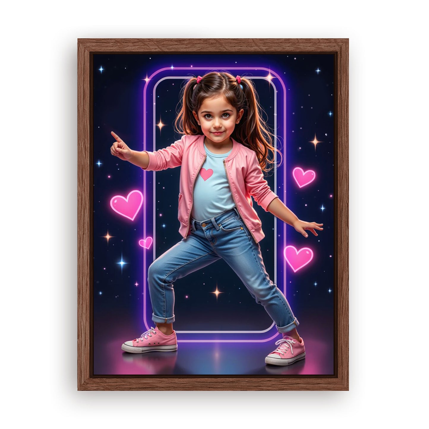 Save 33% When You Add A Frame To Your 18x24 'The TikTok Dancer' Canvas Now