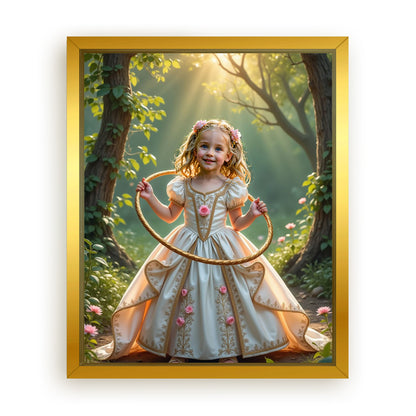 Save 33% When You Add A Frame To Your 16x20 'The Playful Princess' Canvas Now