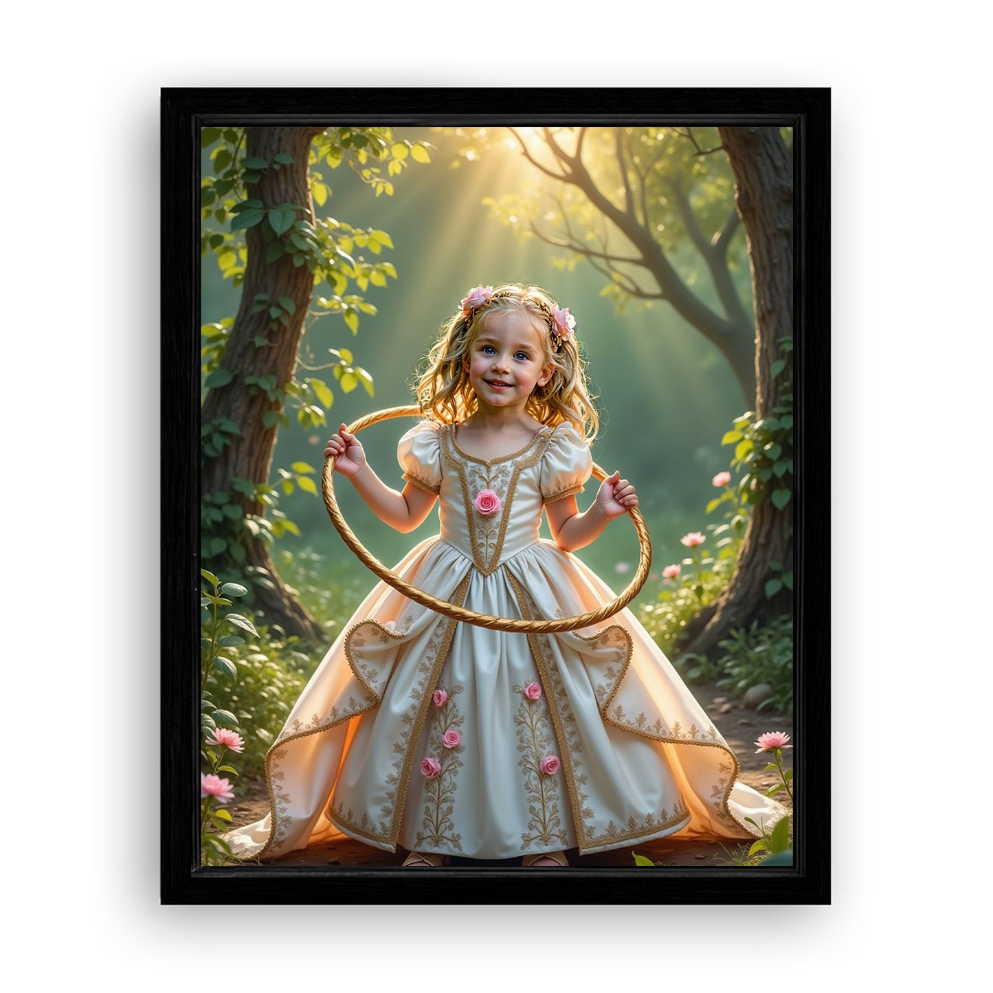 Save 33% When You Add A Frame To Your 16x20 'The Playful Princess' Canvas Now