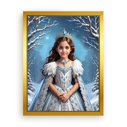 Save 33% When You Add A Frame To Your 18x24 'The Winter Queen' Canvas Now