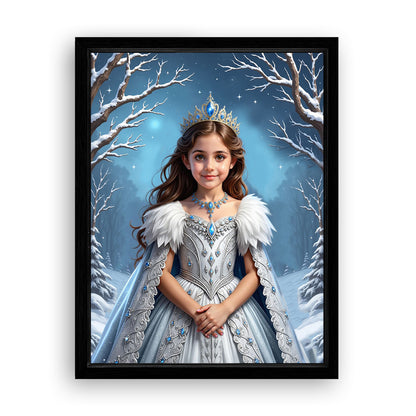 Save 33% When You Add A Frame To Your 18x24 'The Winter Queen' Canvas Now