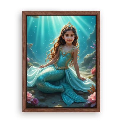 Make Your 12x16 Inches 'The Mermaid Princess' Canvas Even More Special, Add a Beautiful Premium Frame & Make It Truly Gift-Ready!