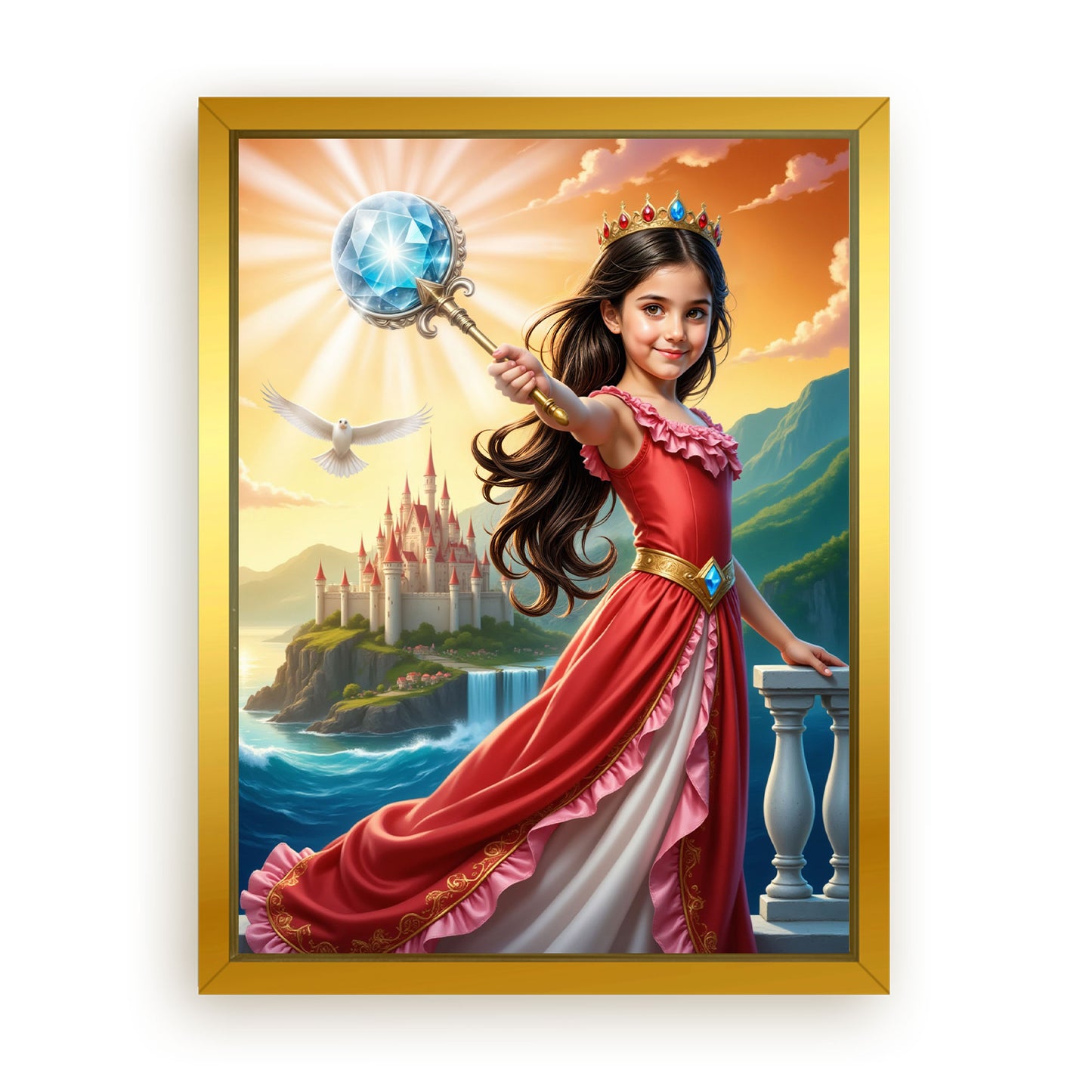 Save 33% When You Add A Frame To Your 18x24 'The Crown of Avalor' Canvas Now