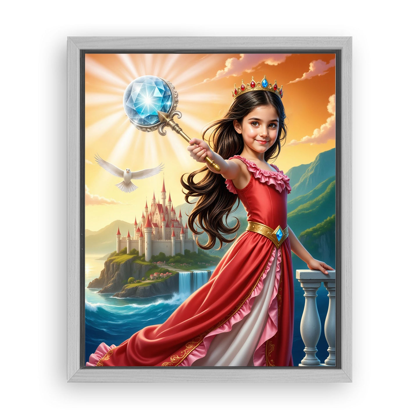 Save 33% When You Add A Frame To Your 16x20 'The Crown of Avalor' Canvas Now