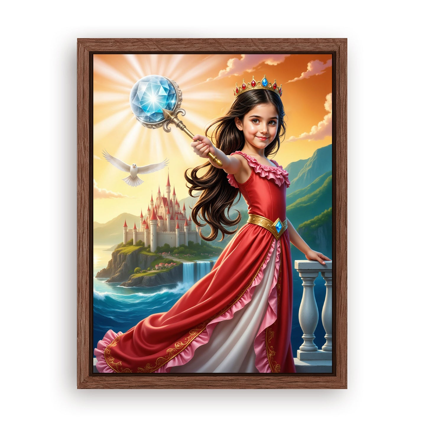 Save 33% When You Add A Frame To Your 18x24 'The Crown of Avalor' Canvas Now