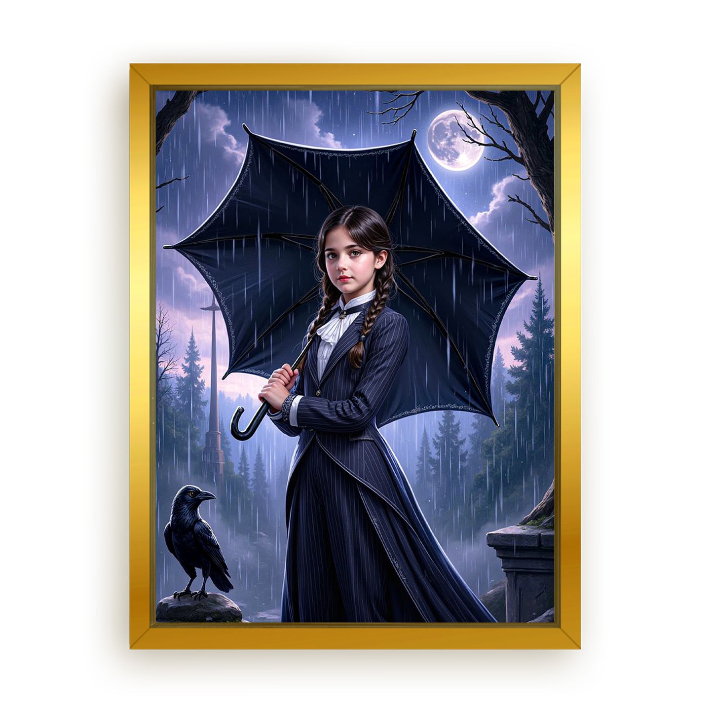 Save 33% When You Add A Frame To Your 12x16 'The Addams Princess' Canvas Now