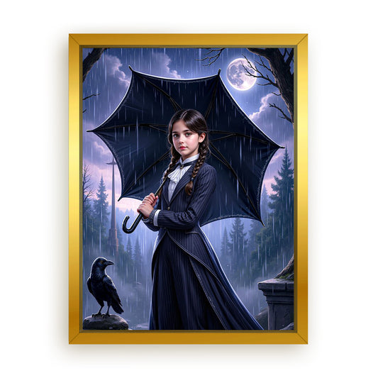 Save 33% When You Add A Frame To Your 12x16 'The Addams Princess' Canvas Now