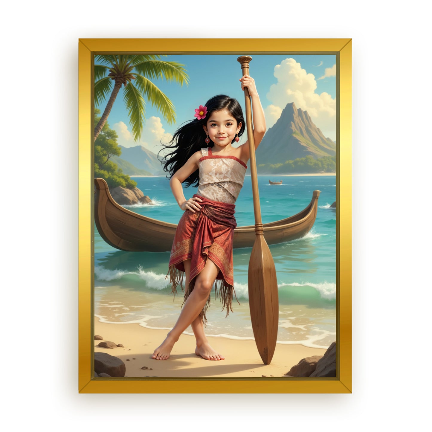 Save 33% When You Add A Frame To Your 18x24 'The Island Princess' Canvas Now