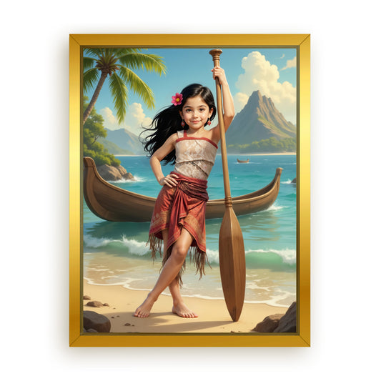 Save 33% When You Add A Frame To Your 18x24 'The Island Princess' Canvas Now