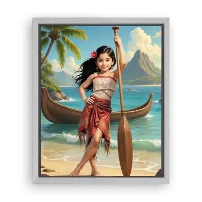 Save 33% When You Add A Frame To Your 10x08 'The Island Princess' Canvas Now