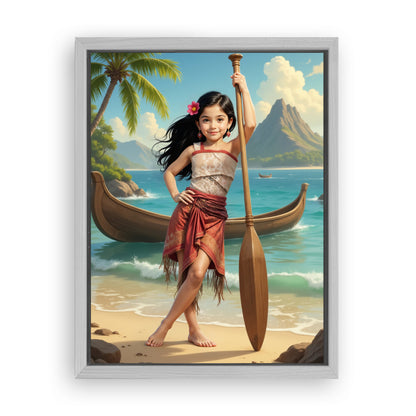 Save 33% When You Add A Frame To Your 18x24 'The Island Princess' Canvas Now